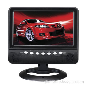 7-inch Portable TV with high resolution color TFT LCD display, LED back light